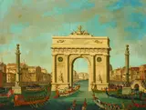 Giuseppe Borsato, The entrance of Napoleon into Venice, oil on canvas