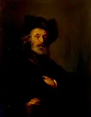 Hendrik Gerritsz Pot, A portrait of a gentleman in a fur hat, oil on panel