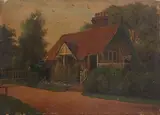 Newchapel Post Office, and six others (7) by English School, Oil on canvas,, sold Sep 2022