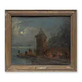 Joseph Vernet, Nocturne, Oil on canvas, laid on board