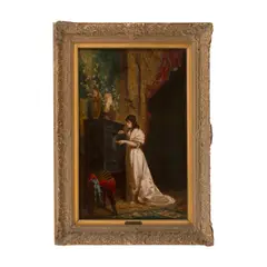 Felix Ehrlich, The keepsake, oil on canvas