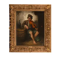 J.L. Ronay, The violinist, oil on canvas