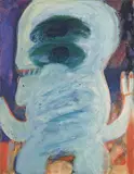 Figur by Horst Antes, 1962, Tempera auf Leinwand, sold Nov 2008