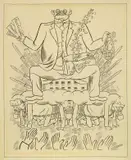 Minister by George Grosz, Um 1925, Pinsel und Feder in Tusche auf festem Papier, sold May 2008