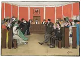 Heinrich Zille, Die moderne Eva (Im Gerichtssaal)
