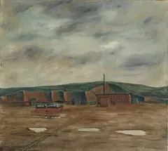 Joachim Ringelnatz, Fabriklandschaft, 1928, Öl auf Leinwand