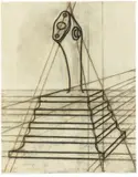 Konrad Klapheck, Vorzeichnung zu „Die Sehnsucht nach Himmel” II