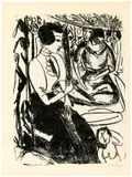 Gerda und Erna by Ernst Ludwig Kirchner, 1912, Lithografie auf glattem Papier, sold Jul 2020
