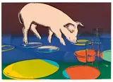 Fiesta Pig by Andy Warhol, 1979, Farbserigrafie auf Velin, sold Jul 2020