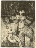 Otto Mueller, Zigeunermadonna, 1926, Lithografie auf Velin