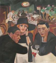 Lilia Busse, Russisches Lokal in Berlin, 1922, Öl auf Leinwand
