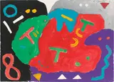 A. R. Penck, Ohne Titel, 1981, Gouache auf Karton