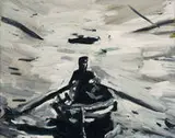 Roger Herman, Untitled (Man in Row Boat)