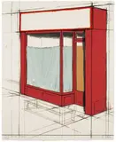 Christo, Pink Store Front (Project from Marginalia: Hommage to Shimizu)