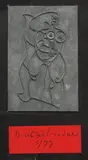 Richard Lindner, Untitled, 1972, Zinc mounted on black paper