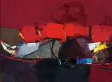 Donald Hamilton Fraser, Nude on a Couch, c. 1960, Oil on pressed board