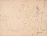 Troupe d'Acteurs by Pablo Picasso, 1954, Lithograph, sold Mar 2011
