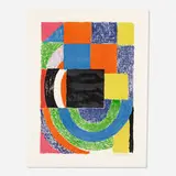 Untitled by Sonia Delaunay, 1969, lithograph in colors, sold Nov 2020