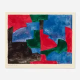 Cahier Erker (IV) by Serge Poliakoff, 1966, lithograph in colors, sold Nov 2020