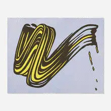 Brushstroke by Roy Lichtenstein, 1965, offset lithograph in colors (mailer), sold Nov 2020
