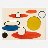 White Circles and Ellipses from the Our Unfinished Revolution portfolio by Alexander Calder, 1975-76, lithograph in colors on Arches, sold Nov 2020