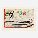 Joan Miró, Trace Sur La Paroi I, 1967, etching, aquatint and carborundum in colors on Mandeure rag paper