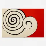 Deux Spirales by Alexander Calder, 1974, lithograph in colors, sold Nov 2020