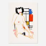 Tom Wesselmann, Monica Sitting with Mondrian, 1989, screenprint in colors