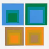 Folio II / Folder 33 and Folio II / Folder 19 (from the Formulation : Articulation portfolio) by Josef Albers, 1972, screenprint in colors, sold Nov 2020