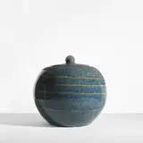 Francis Jourdain, lidded vessel, c. 1925, glazed earthenware