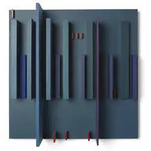 David Barr, Structurist Relief No. 72, 1971, enamel on panel