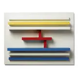 Ron Kostyniuk, Structurist Relief, 1968, oil on panel with Plexiglas