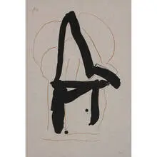 Beau Geste IV by Robert Motherwell, 1989, lithograph on paper, sold Apr 2010