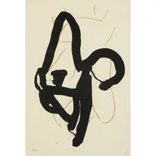 Beau Geste III by Robert Motherwell, 1989, lithograph on paper, sold Apr 2010