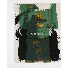 St. Michael III by Robert Motherwell, 1979, lithograph and screenprint on paper, sold Apr 2010