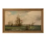 Snr. George Chambers, Shipping in the Mersey, Liverpool, oil on canvas