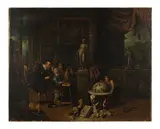 Balthasar van den Bossche, Dans l'atelier du sculpteur, oil on canvas