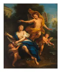 Atelier de Louis II de Boulogne, Flore couronnée par Zéphire, oil on canvas