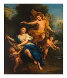Flore couronnée par Zéphire by Atelier de Louis II de Boulogne, oil on canvas, sold Nov 2022