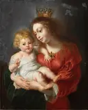Atelier de Peter Paul Rubens, Vierge à l'Enfant, oil on panel