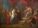 François Eisen, La Continence de Scipion, oil on panel