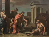 Alexander and Diogenes by Sebastiano Ricci, Oil on canvas, offered Dec 2022