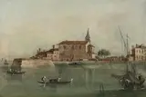 Francesco Guardi, A view of Isola di Poveglia, Venice; and Santo Spirito, Venice