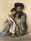 Arabella Dorman, Holding On, Oil on canvas