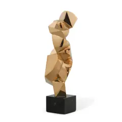 James Edward Ritchie, Torse Dansant, polished bronze on hardstone base