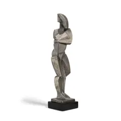 James Edward Ritchie, La Vençoise, silver on black marble base