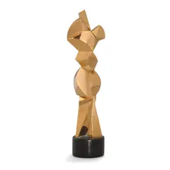 James Edward Ritchie, Liberté, polished bronze with hardstone base