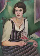 August Heitmüller, Porträt Dagmar Laaser, 1923, Öl auf Leinwand
