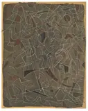 Mark Tobey, Space Lines, 1959, Tempera auf Papier, vom Künstler auf Japan aufgezogen