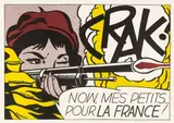 Roy Lichtenstein, Crak!, 1963, Farboffsetlithographie auf leicht genarbtem Papier
